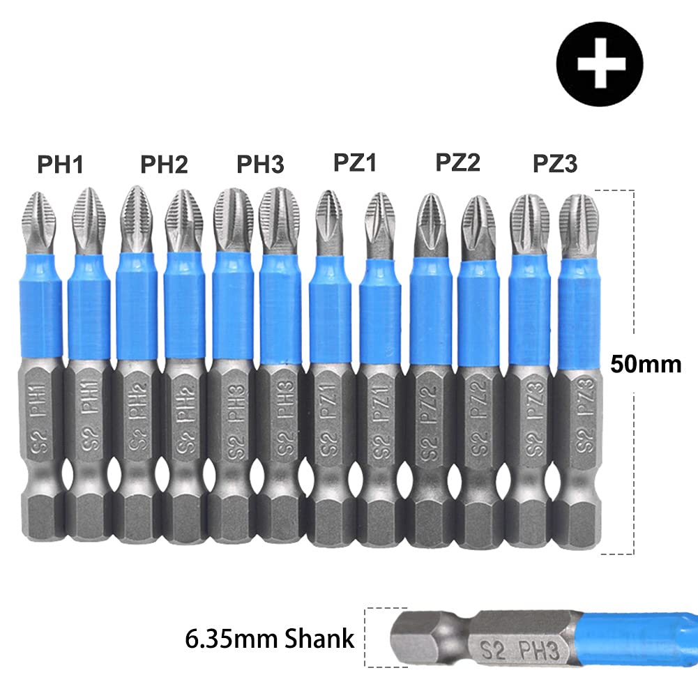 フィビふぃびページ Saipe 12pcs Magnetic Phillips Pozidriv Screwdriver Bit Set 1